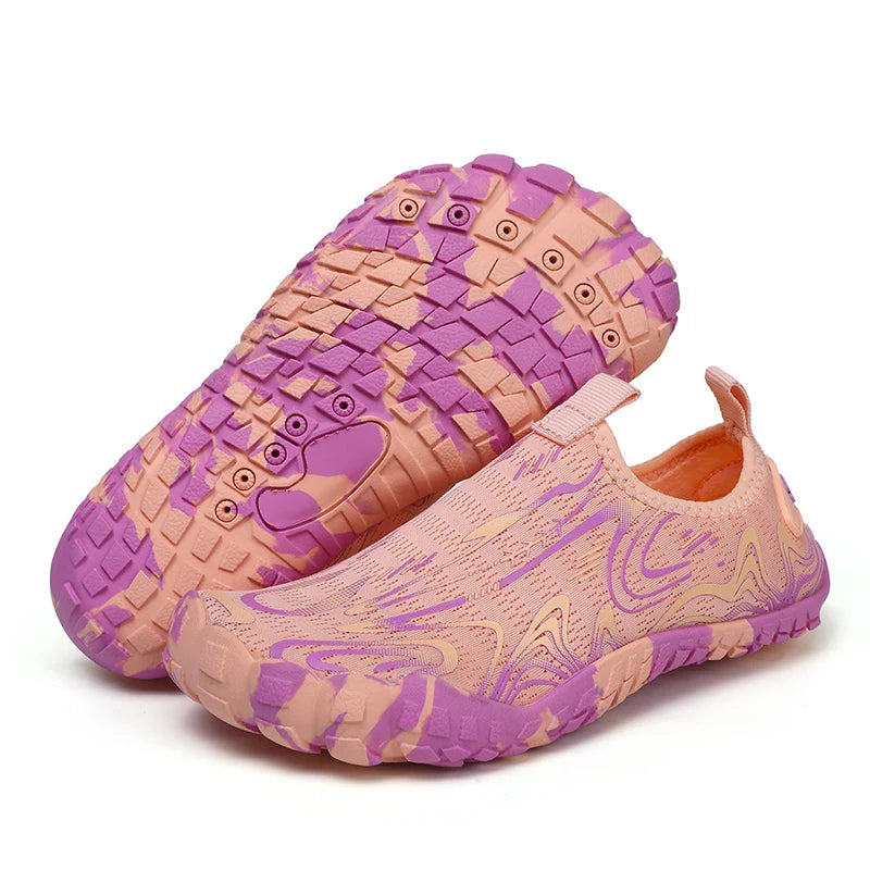 NOUVEAU RICHE Unisex Reinschlüpfen Barfußschuhe Wasserdichte Sohle Rosa