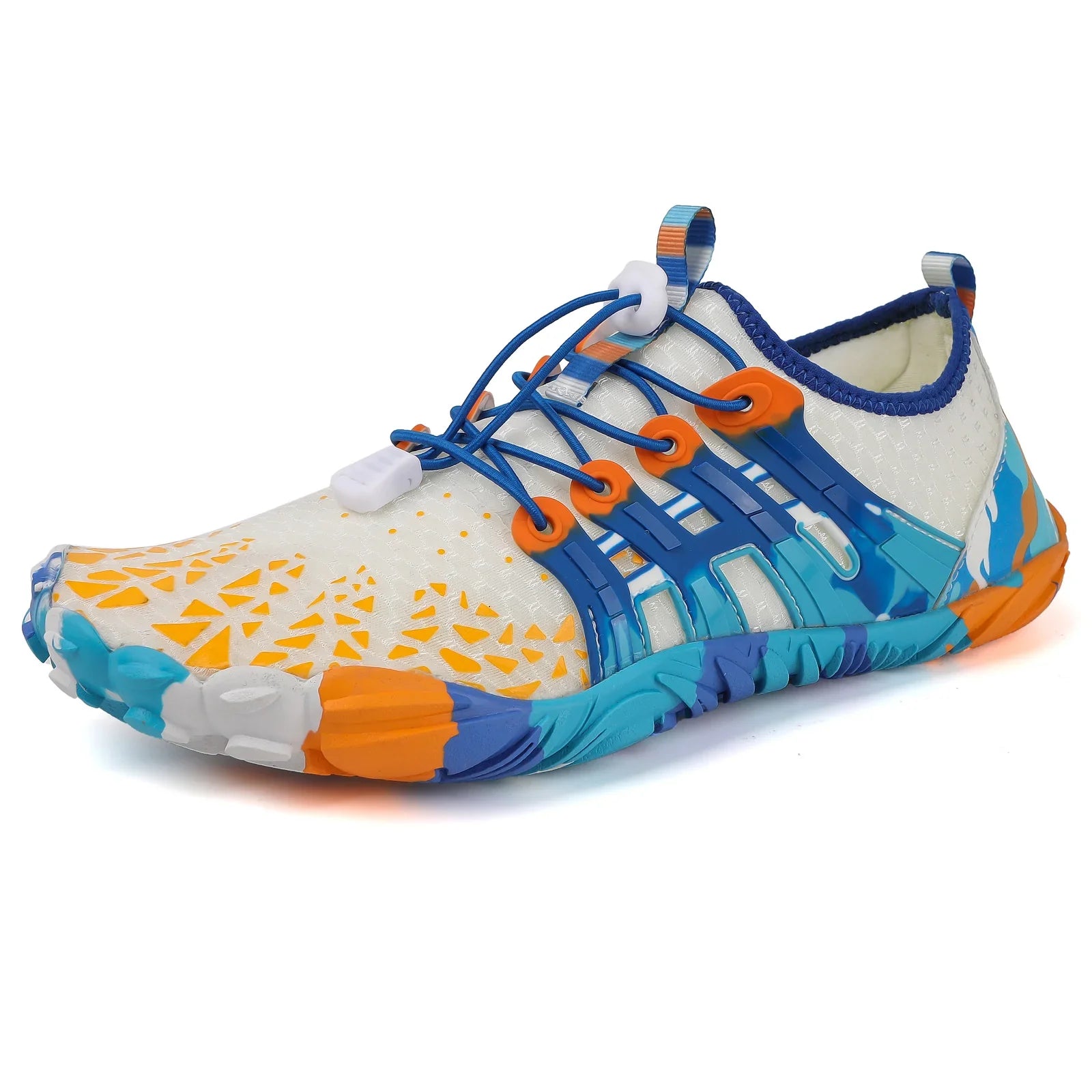 NOUVEAU RICHE Herren und Damen Barfußschuhe Wasserdichte Farbenfroher Weiß Blau