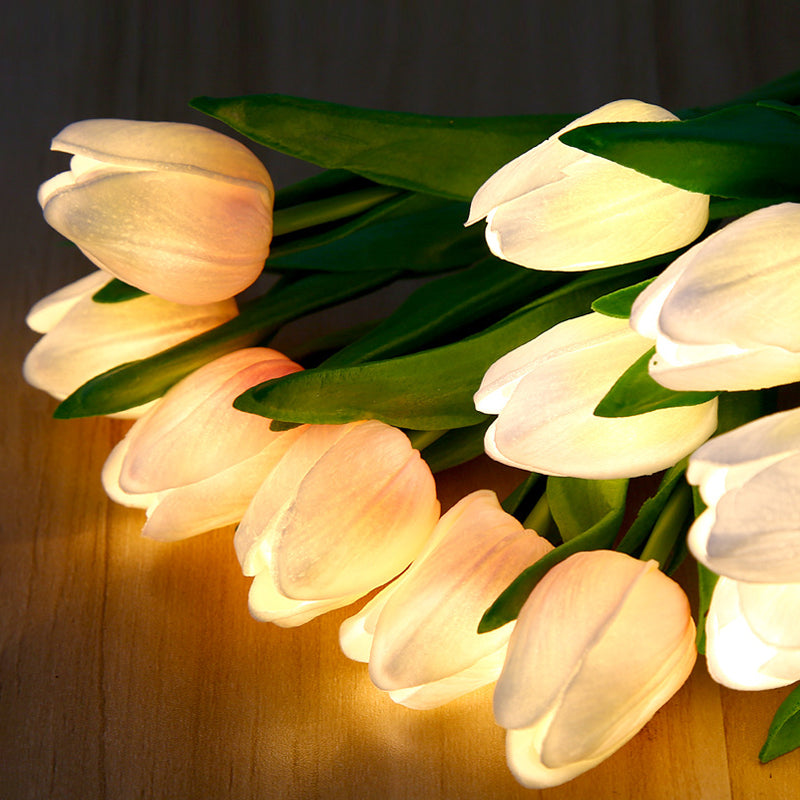 Tulpen-Nachtlicht – LED Tulpen Lampe, Blumen-Nachtlicht mit 3 oder 6 Tulpen, Akku oder Batterie, Deko-Stimmungslicht – LumiTulip