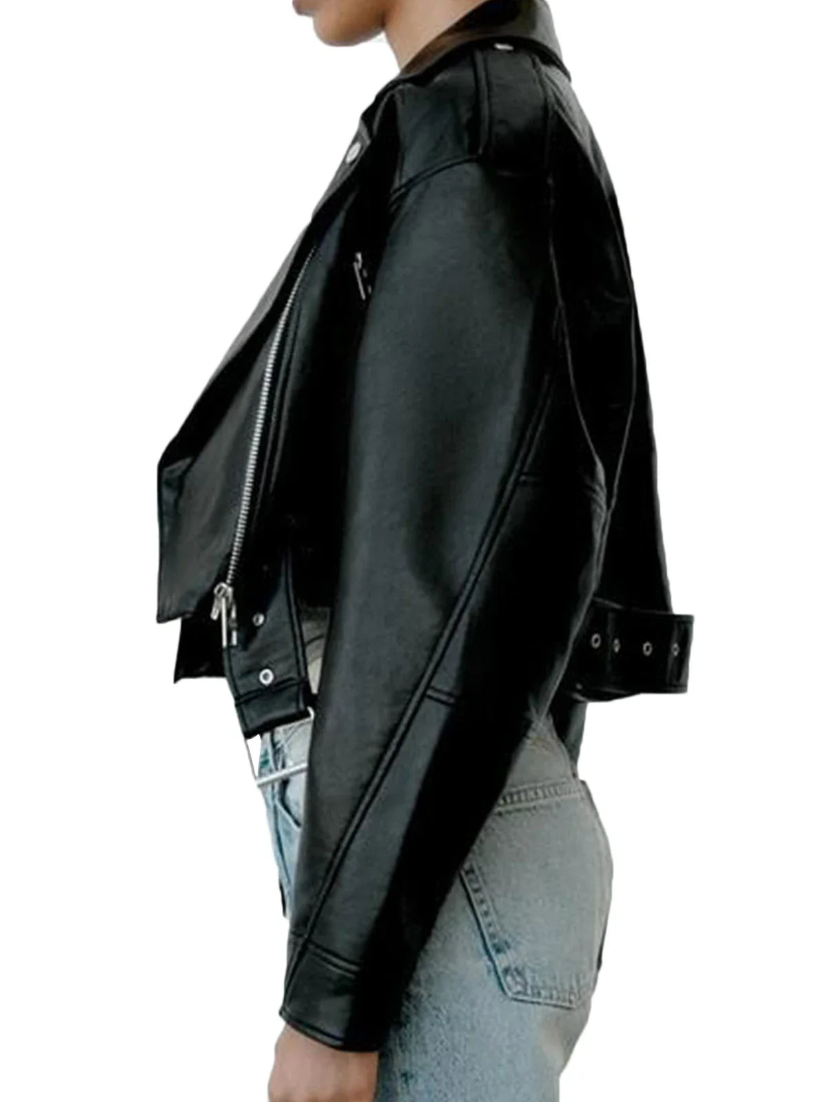 NOUVEAU RICHE Bikerjacke Damen Klassisch Urbaner Look Alltagsbegleiter