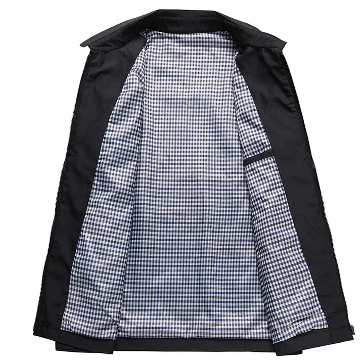 NOUVEAU RICHE Frühjahrsjacke Herren – Baumwolle, Wasserabweisend, Stehkragen
