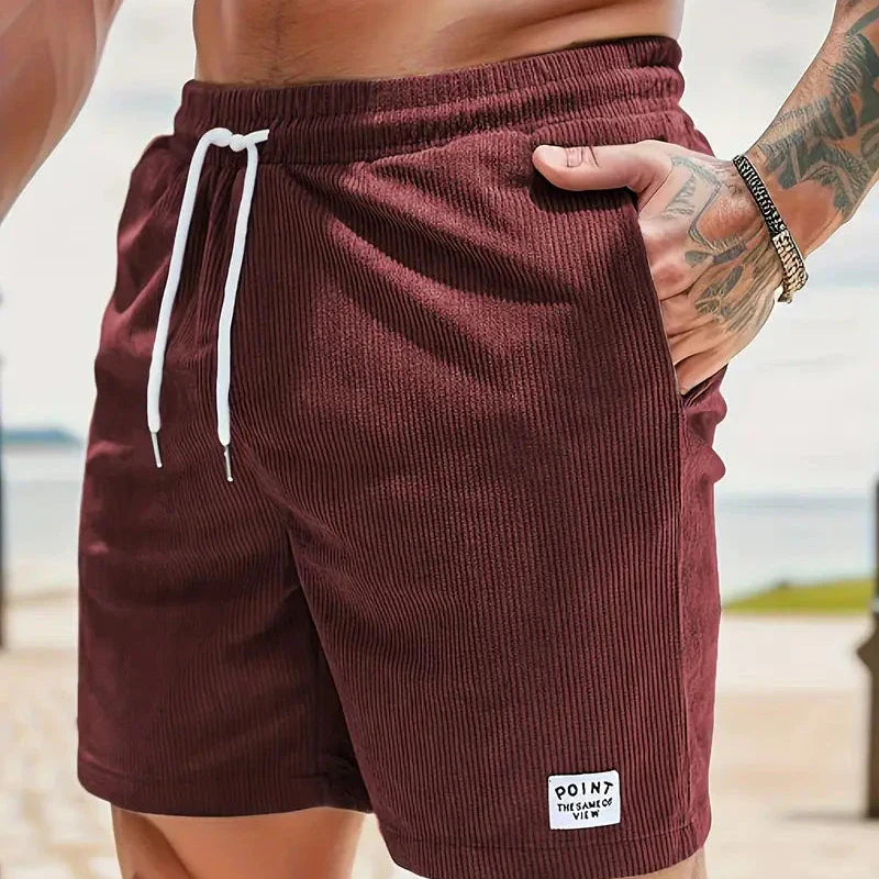 NOUVEAU RICHE Shorts Freizeit Bequeme Passform Stilvoll Blau Größe M Rotwein