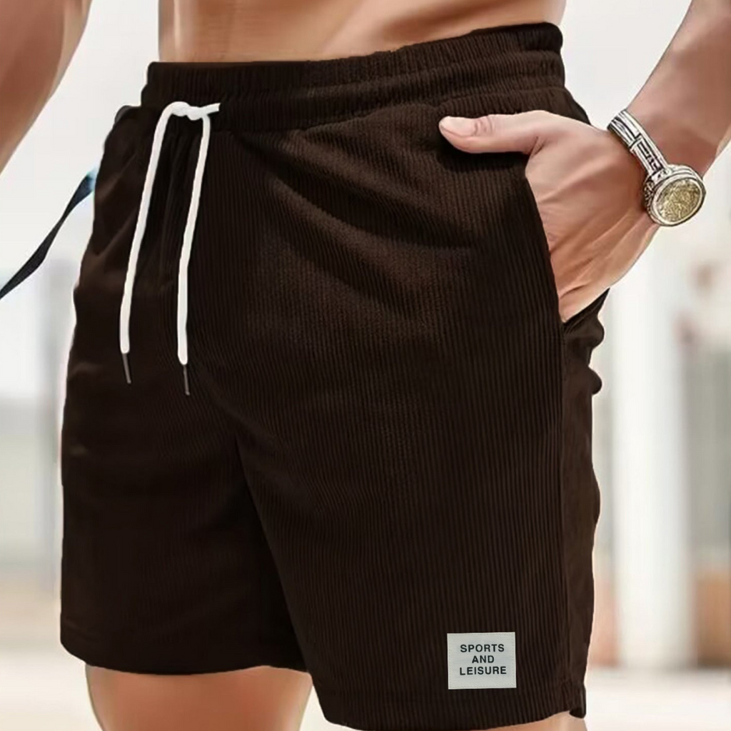 NOUVEAU RICHE Shorts Freizeit Bequeme Passform Stilvoll Blau Größe M Kaffee