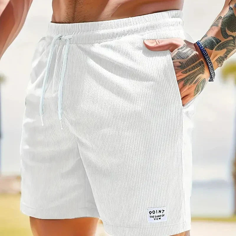 NOUVEAU RICHE Shorts Freizeit Bequeme Passform Stilvoll Blau Größe M Weiß