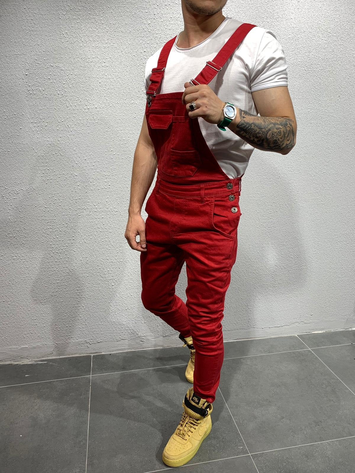 NOUVEAU RICHE Skinny Fit Jeans Overall Mit Klappentasche Für Herren Aus Baumwolle Mit Mittlerer Leibhöhe Und Schmalen Beinen 30 Zoll Innennaht