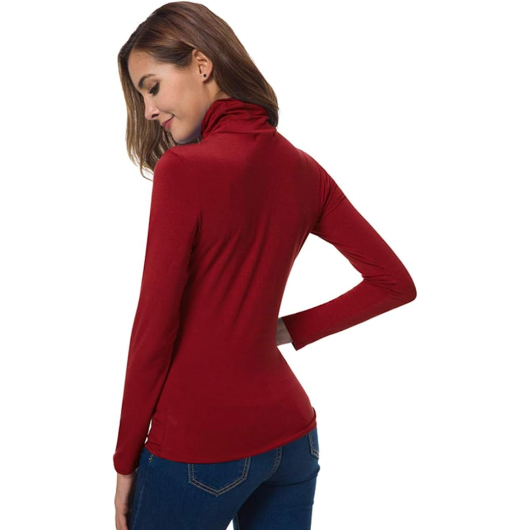 NOUVEAU RICHE Slim Fit Damen Rollkragenpullover Leichte Atmungsaktivität