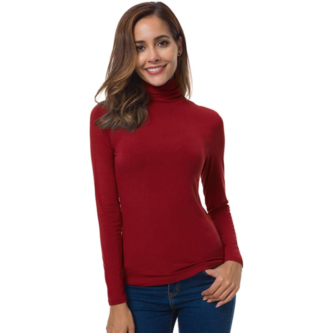 NOUVEAU RICHE Slim Fit Damen Rollkragenpullover Leichte Atmungsaktivität
