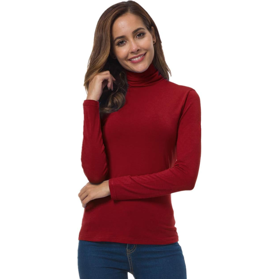 NOUVEAU RICHE Slim Fit Damen Rollkragenpullover Leichte Atmungsaktivität