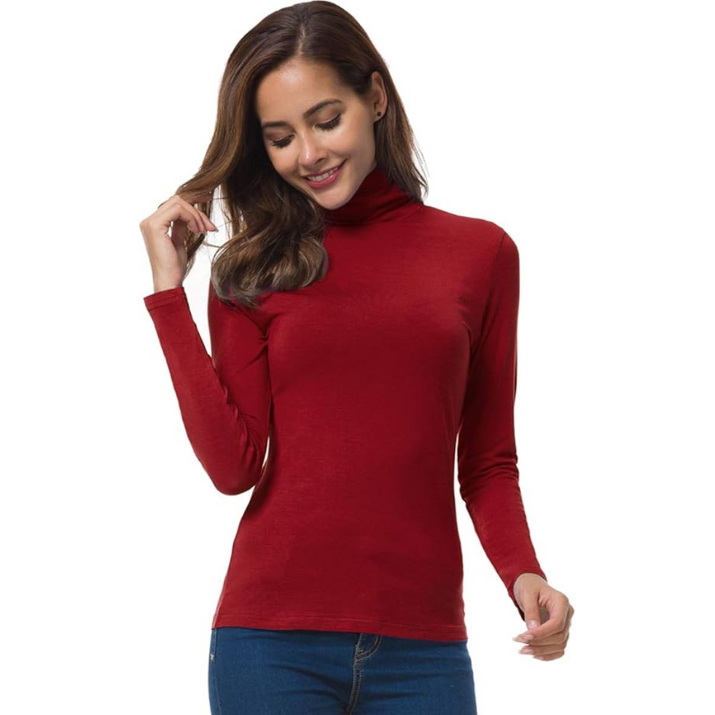 NOUVEAU RICHE Slim Fit Damen Rollkragenpullover Leichte Atmungsaktivität