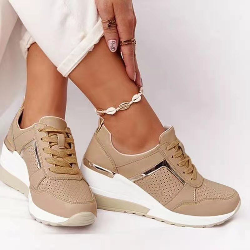 NOUVEAU RICHE Sneaker Damen Weiche Sohle Blau Größe 38 Bequemes Gehen Khaki