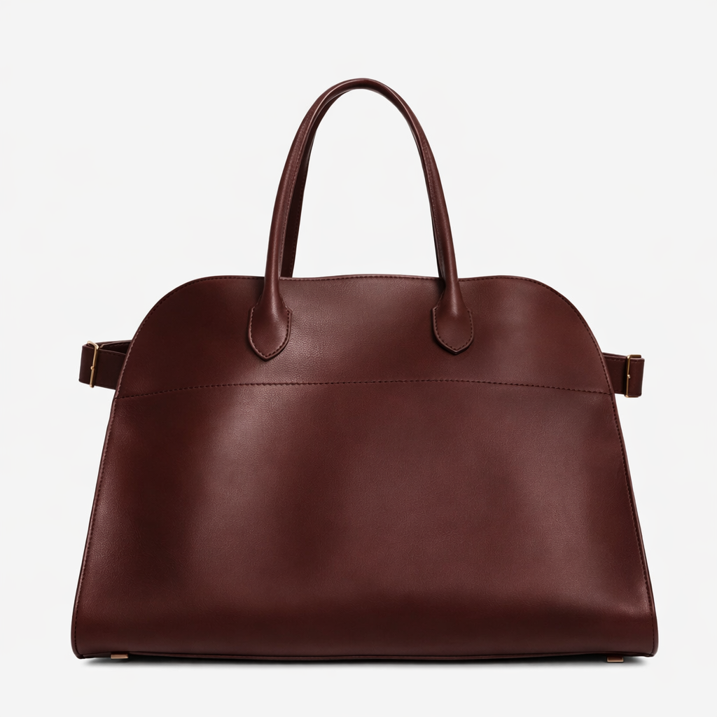 NOUVEAU RICHE Damen Großraumtasche – Elegante Tasche aus Veganes Leder mit Viel Stauraum Braun glasiert