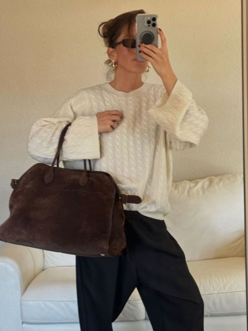 NOUVEAU RICHE Damen Großraumtasche – Elegante Tasche aus Veganes Leder mit Viel Stauraum