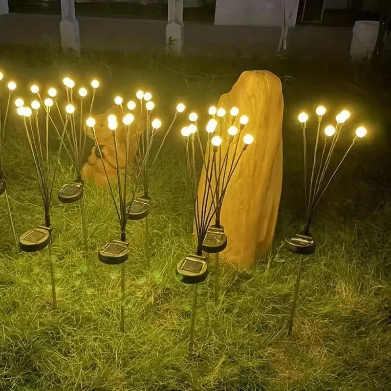 NOUVEAU RICHE Solar-Gartenbeleuchtung – Kabellose LED-Solarleuchte mit Dämmerungssensor, bis 10 Stunden Licht – LunaGlow