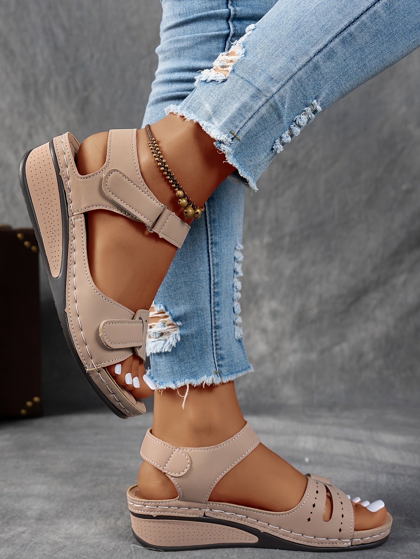 NOUVEAU RICHE Damen Plateau-Sandalen – Atmungsaktiv & Dämpfende Sohle