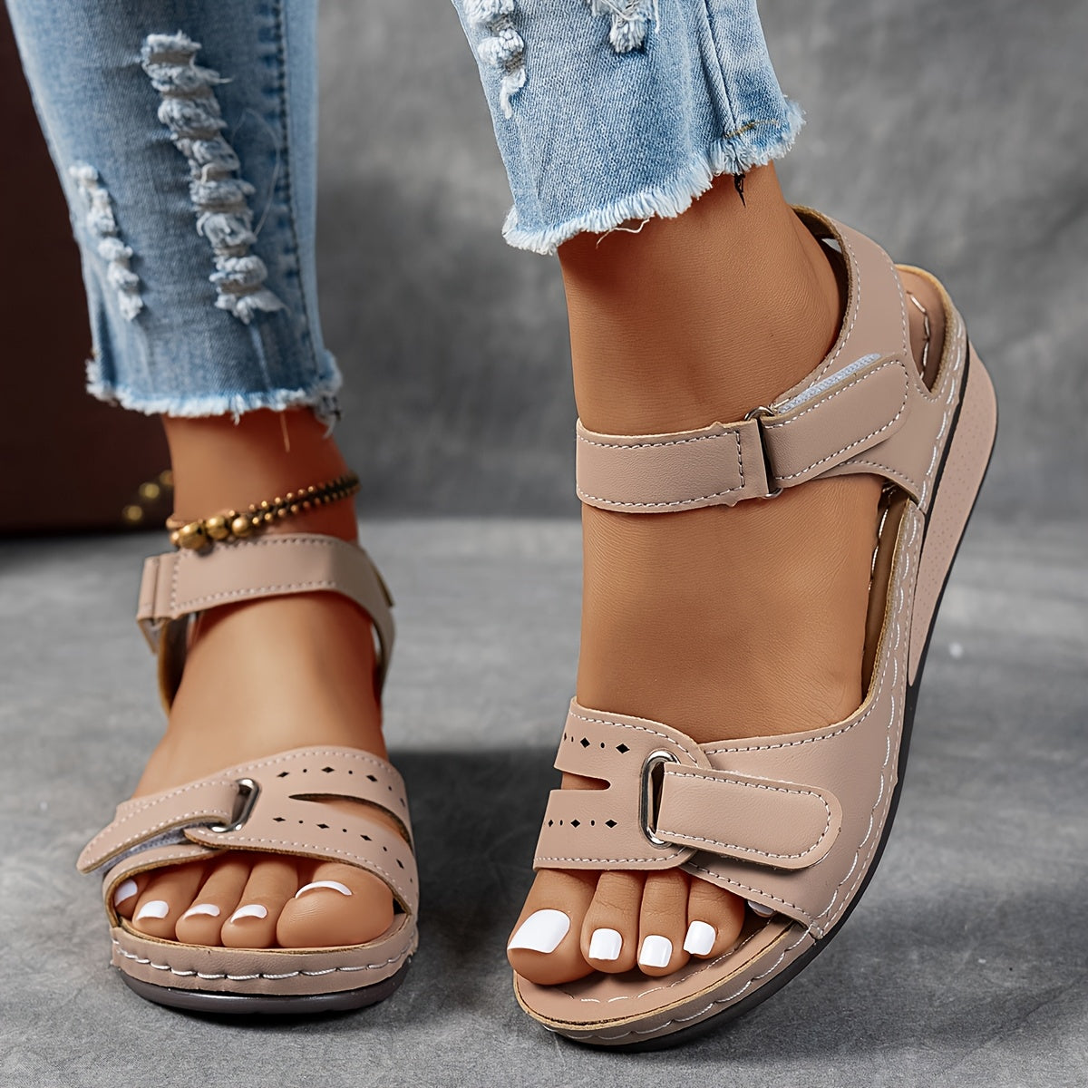 NOUVEAU RICHE Damen Plateau-Sandalen – Atmungsaktiv & Dämpfende Sohle