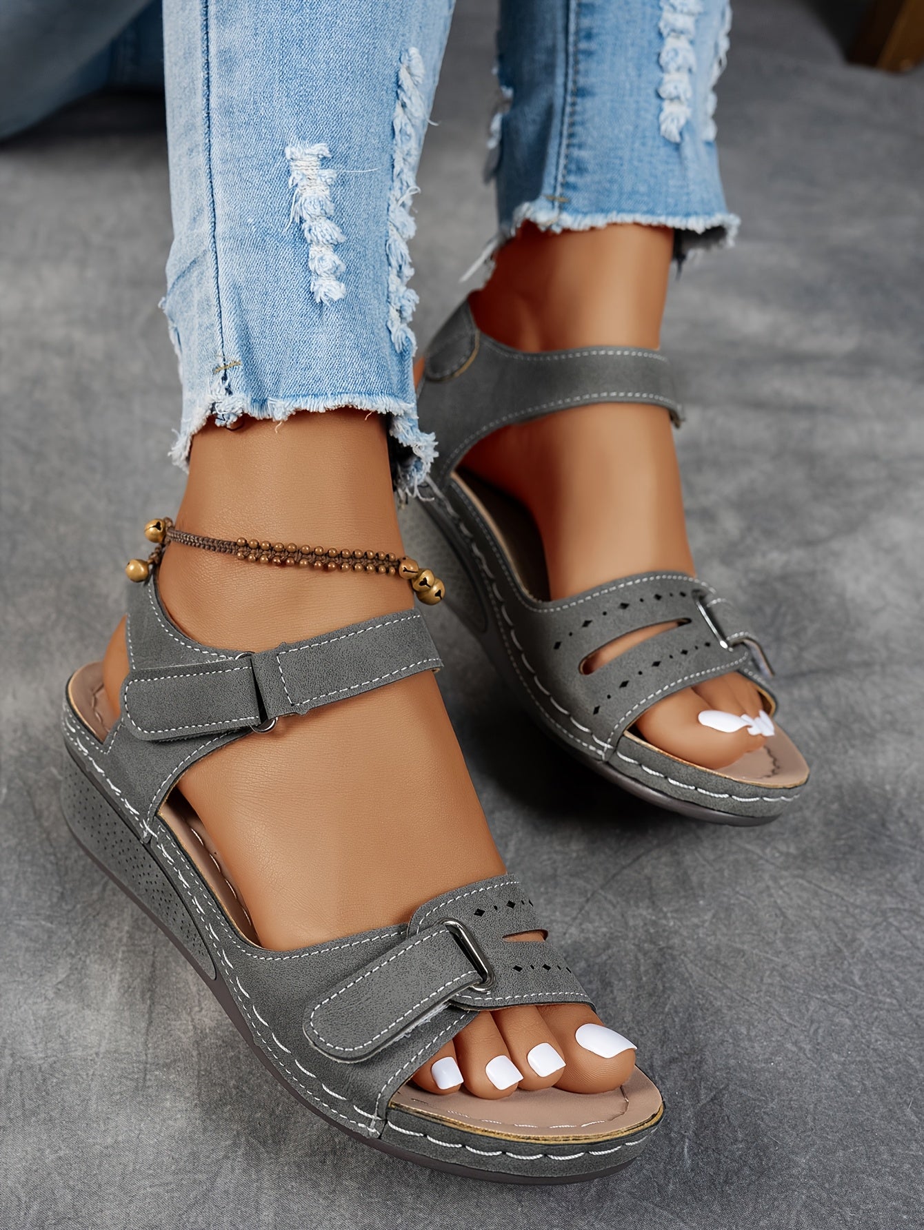 NOUVEAU RICHE Damen Plateau-Sandalen – Atmungsaktiv & Dämpfende Sohle
