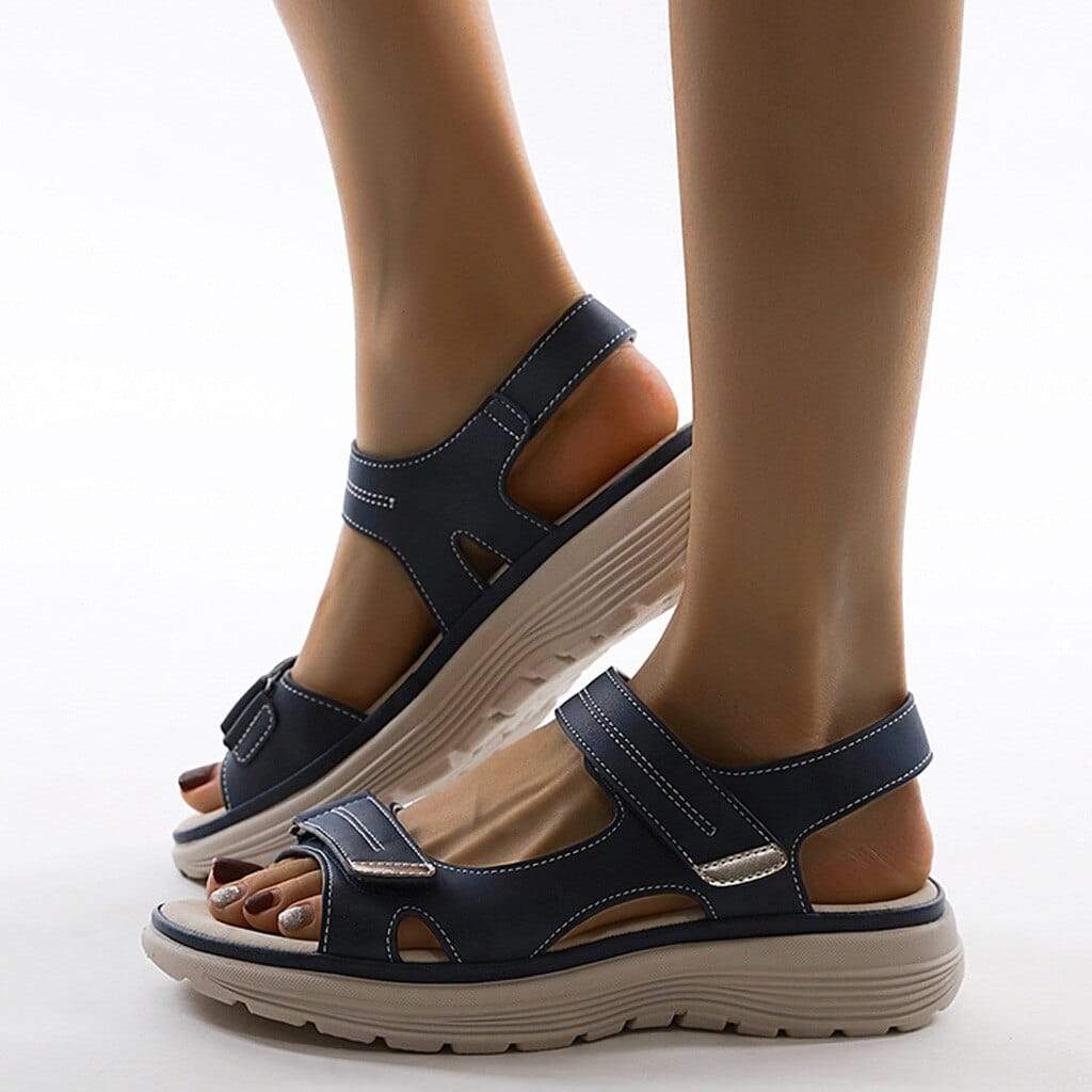 NOUVEAU RICHE Damen-Sandalen – Medizinische Stütze & modernes Design zur Linderung von Fußschmerzen Blau