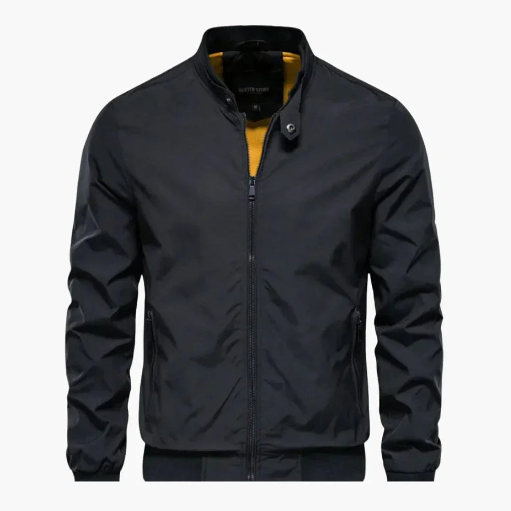 NOUVEAU RICHE Herren Sommerjacke Reißverschluss Leichte Strukturjacke