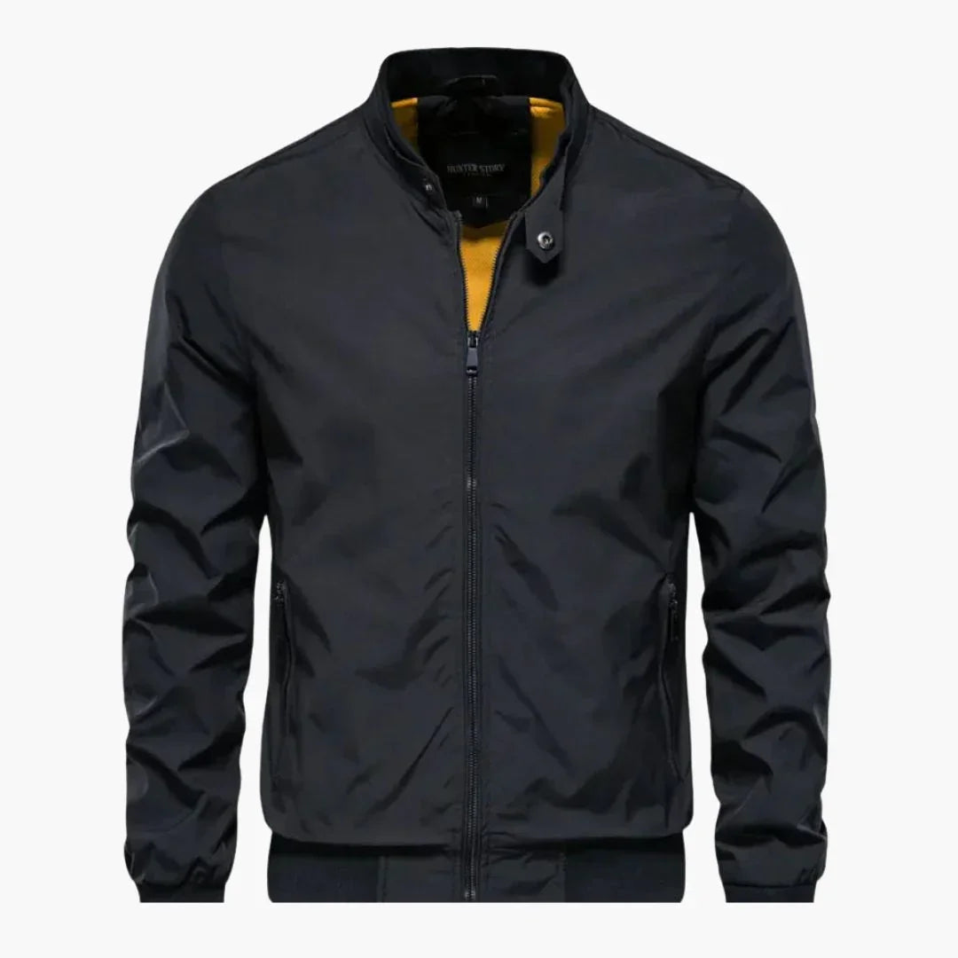 NOUVEAU RICHE Herren Sommerjacke Reißverschluss Leichte Strukturjacke