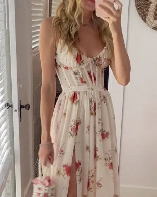 NOUVEAU RICHE Damen Sommerkleid – Floraler Blumendruck & Luftiges Tragegefühl