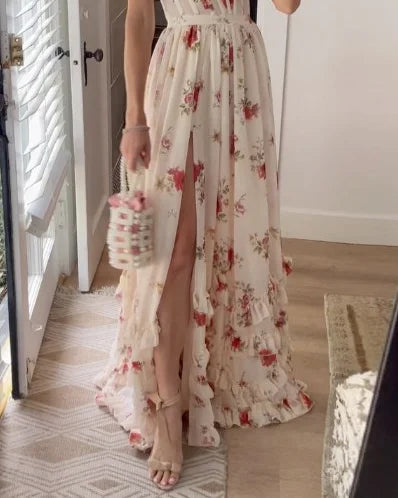 NOUVEAU RICHE Damen Sommerkleid – Floraler Blumendruck & Luftiges Tragegefühl