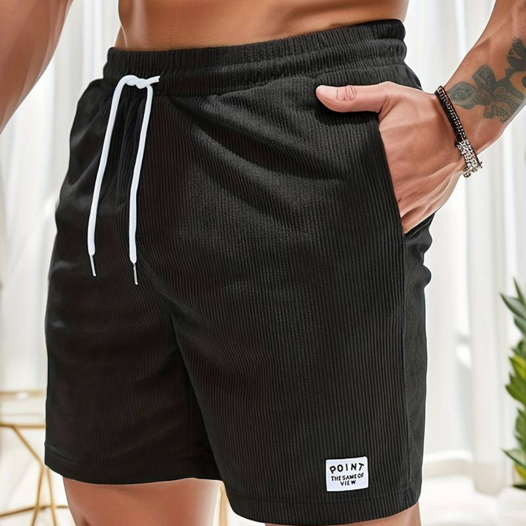 NOUVEAU RICHE Sommershorts Bequeme Casual-Look Durchdachten Schnitt Schwarz