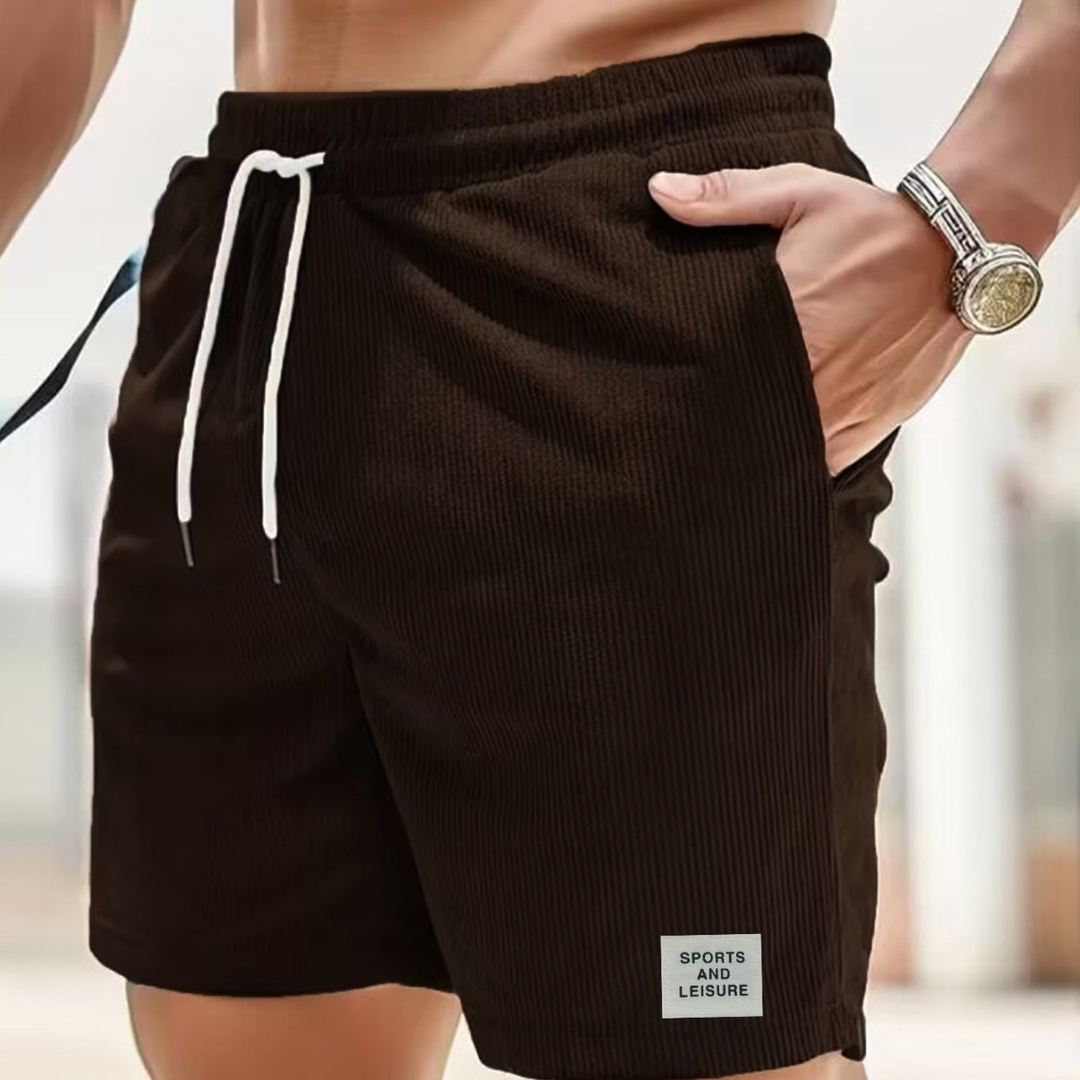 NOUVEAU RICHE Sommershorts Bequeme Casual-Look Durchdachten Schnitt Kaffee