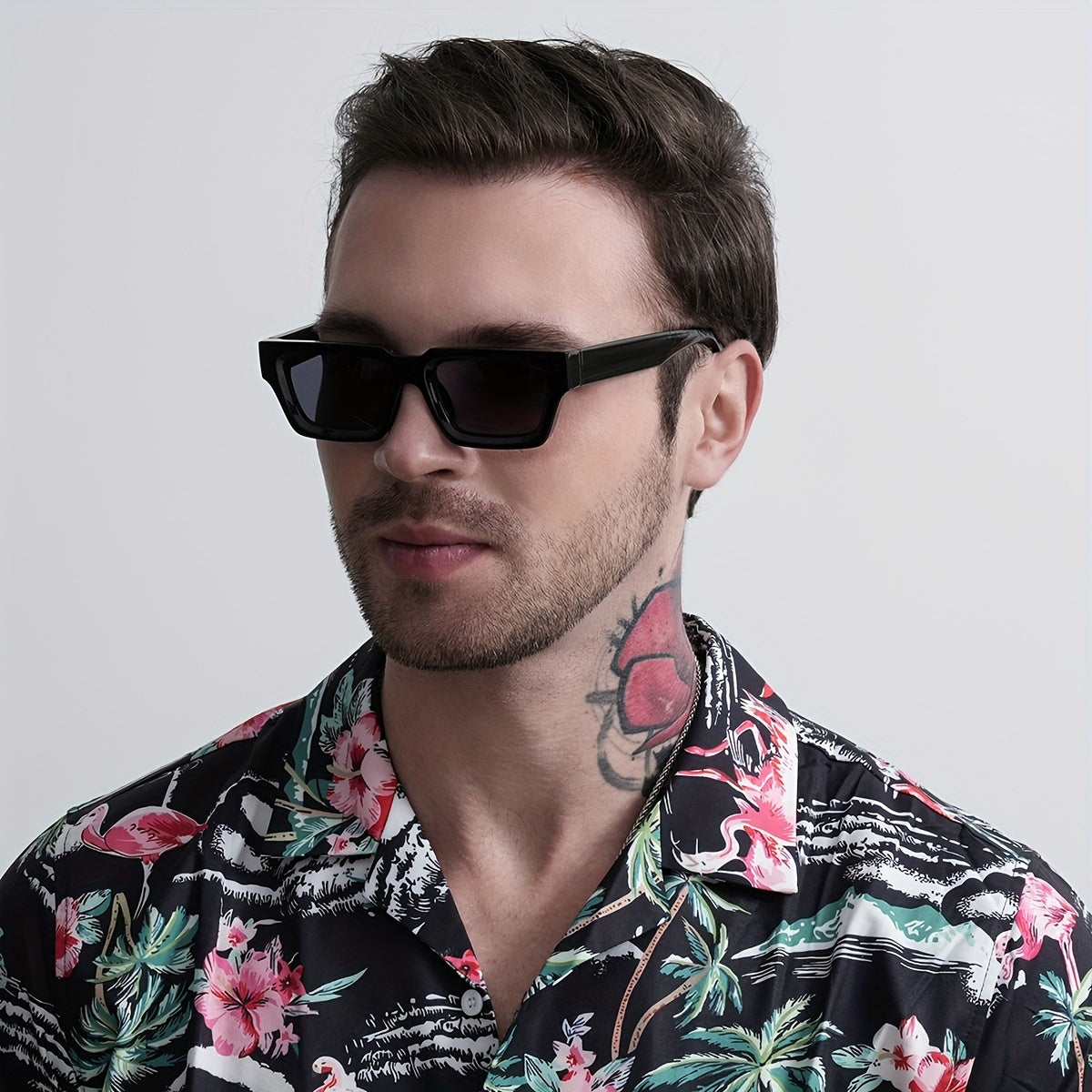 NOUVEAU RICHE Sonnenbrille Herren Damen Retro Schwarz Polycarbonat