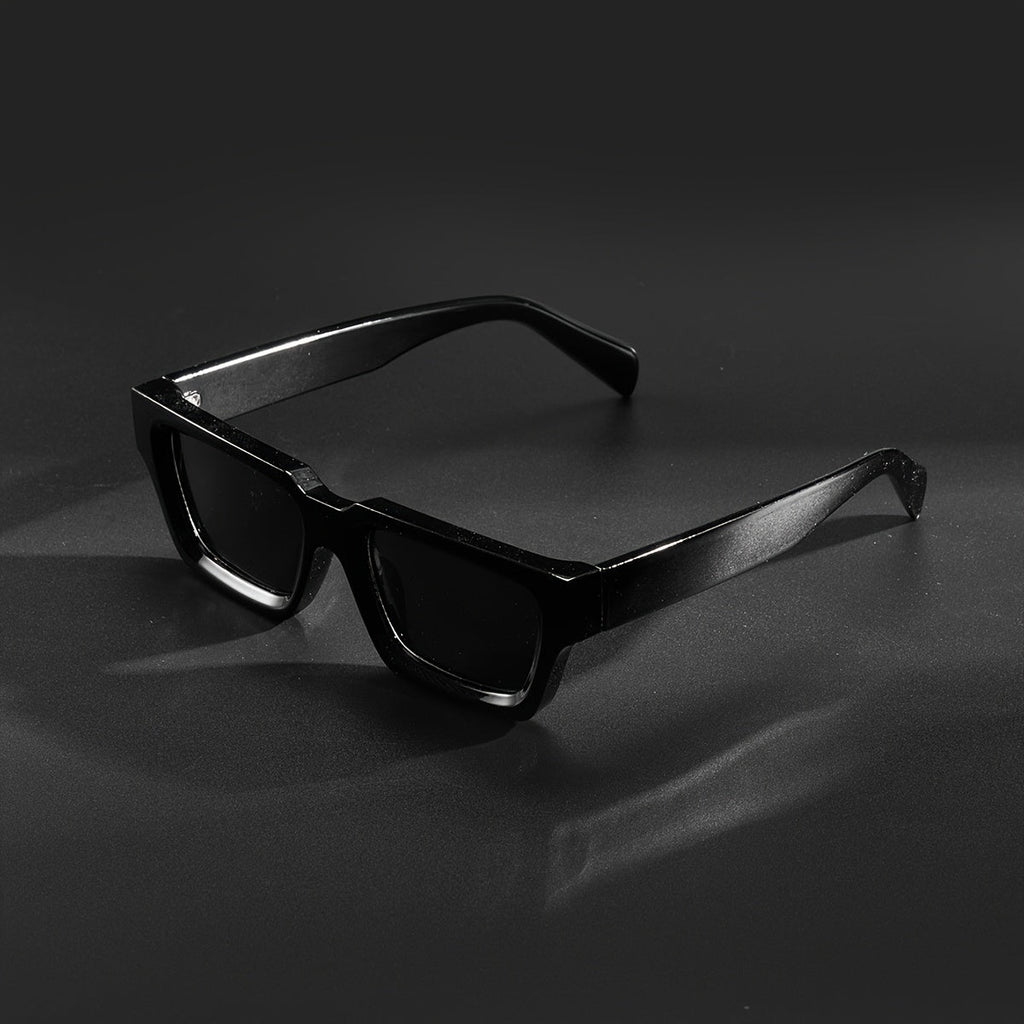 NOUVEAU RICHE Sonnenbrille Herren Damen Retro Schwarz Polycarbonat