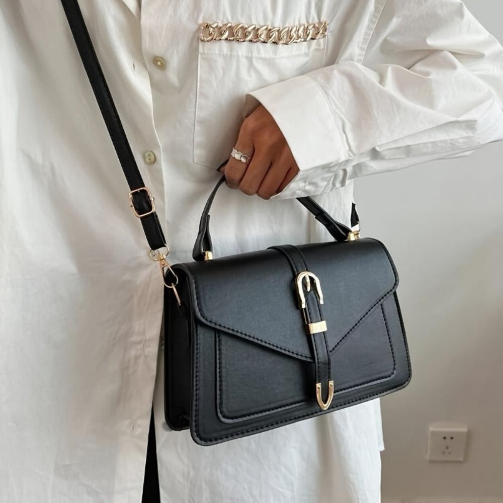 NOUVEAU RICHE Isana | Minimalistische Umhängetasche Schwarz