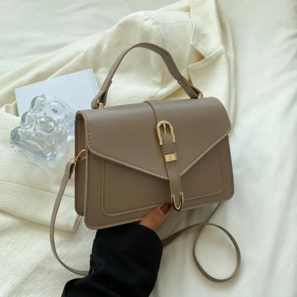 NOUVEAU RICHE Isana | Minimalistische Umhängetasche Taupe