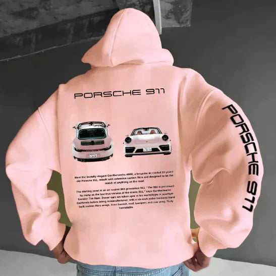 NOUVEAU RICHE Übergroßer Renn Hoodie Zahnrad Reißverschluss Profilmuster pink b