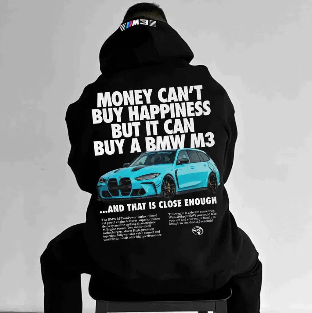 NOUVEAU RICHE Übergroßer Renn Hoodie Zahnrad Reißverschluss Profilmuster schwarz b