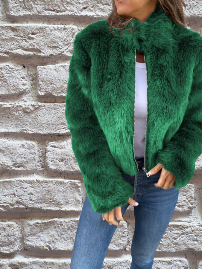 NOUVEAU RICHE Damen Herbstmantel Warm Und Gemütlich Luxuriöses Erscheinungsbild Leicht Zu Tragen Grün