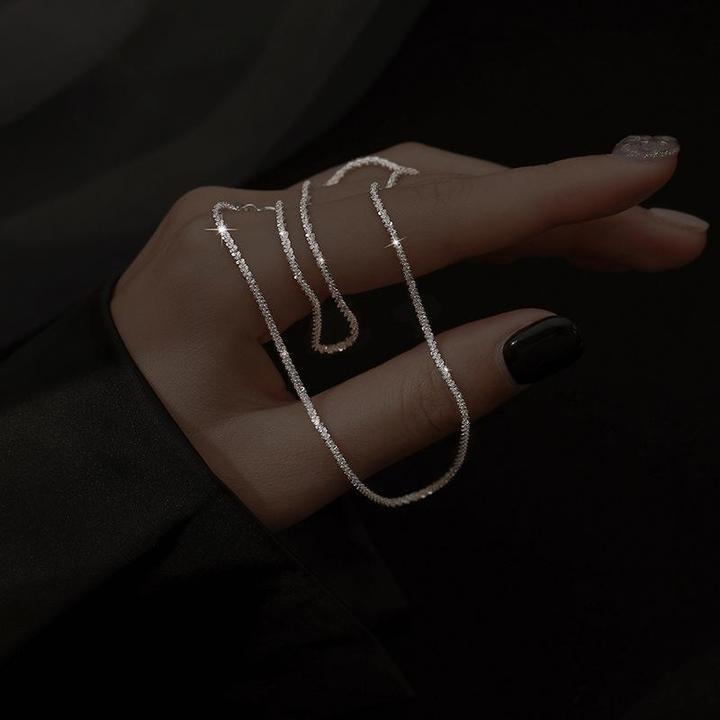NOUVEAU RICHE Sternenlicht-Halsketten-Silberset Minimalistische Accessoires Alltagslook Glanz