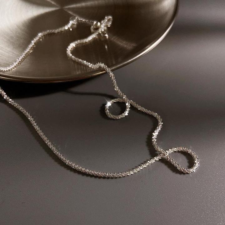 NOUVEAU RICHE Sternenlicht-Halsketten-Silberset Minimalistische Accessoires Alltagslook Glanz