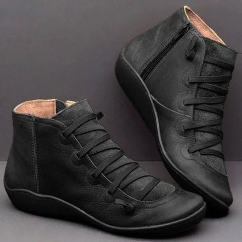 NOUVEAU RICHE Stiefeletten Grün Wasserabweisend Warm Gefüttert Komfort Schwarz