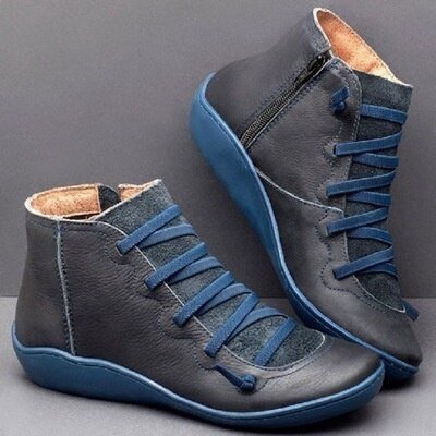 NOUVEAU RICHE Stiefeletten Grün Wasserabweisend Warm Gefüttert Komfort Blau