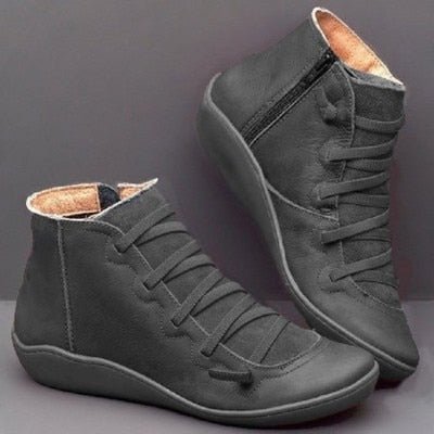NOUVEAU RICHE Stiefeletten Grün Wasserabweisend Warm Gefüttert Komfort Grau