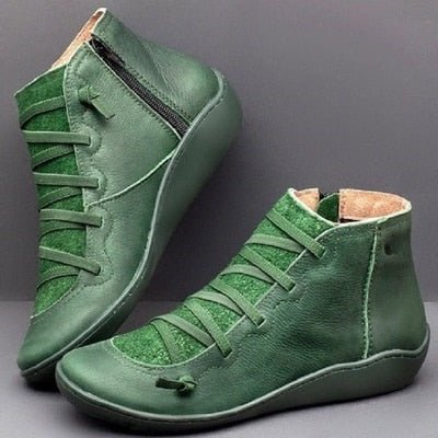 NOUVEAU RICHE Stiefeletten Grün Wasserabweisend Warm Gefüttert Komfort Grün