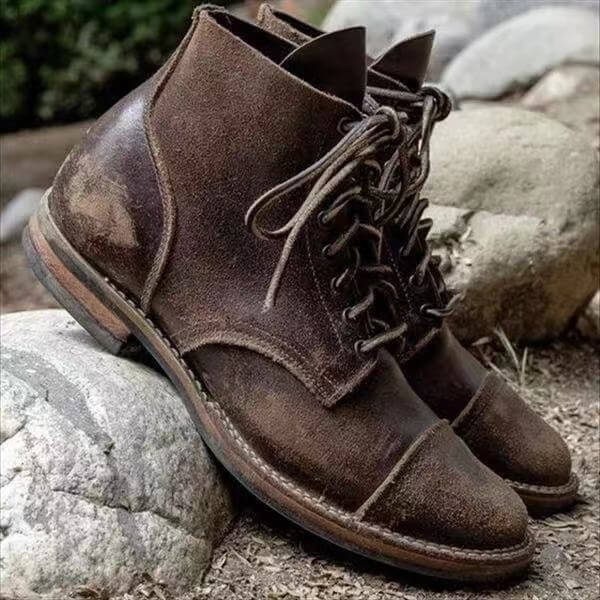 NOUVEAU RICHE Herren Winterstiefel Gefüttert – Edler Look & Thermo-Wärme Braun