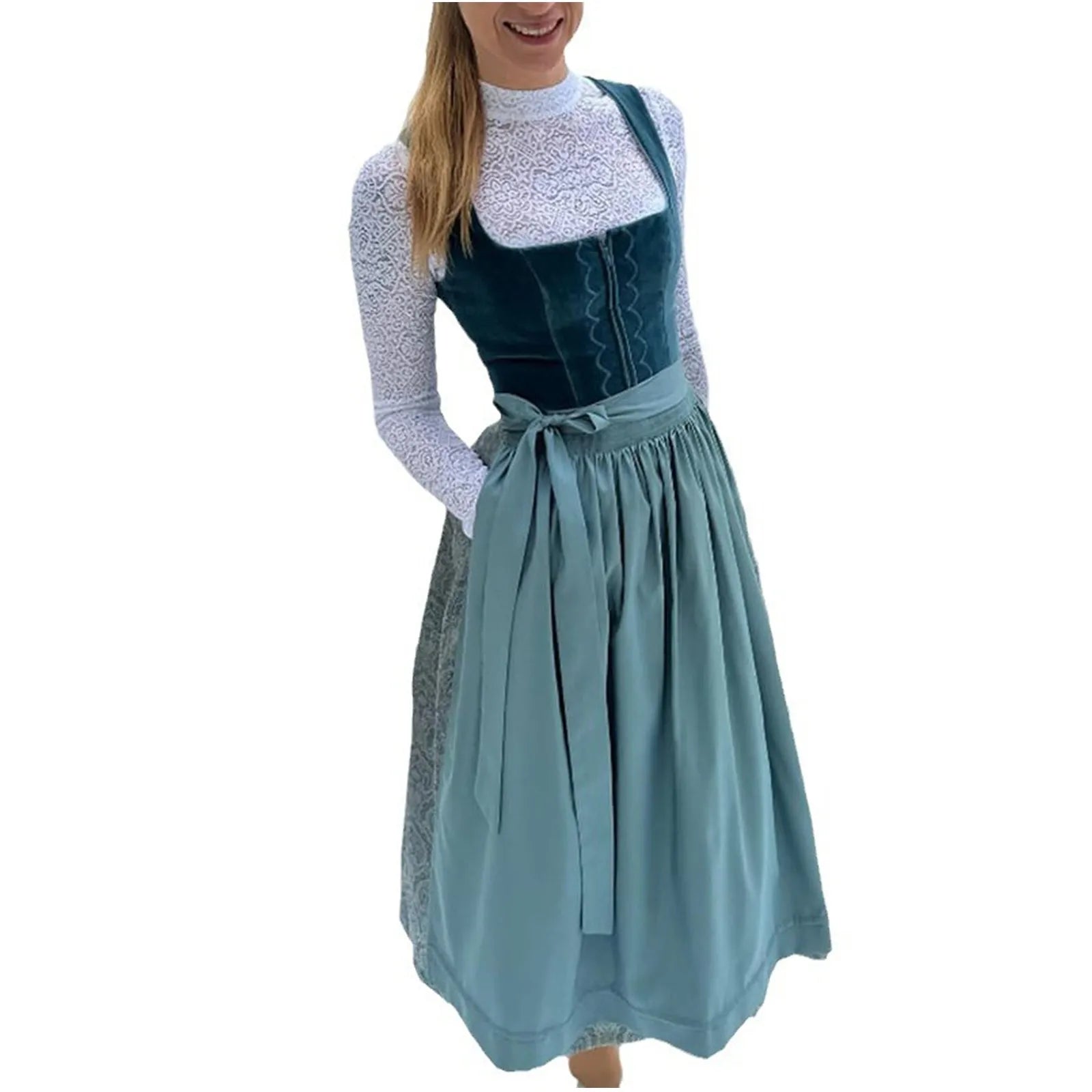 NOUVEAU RICHE Dirndlkleid Langarm Oktoberfest Damen Stilvoll Elegant