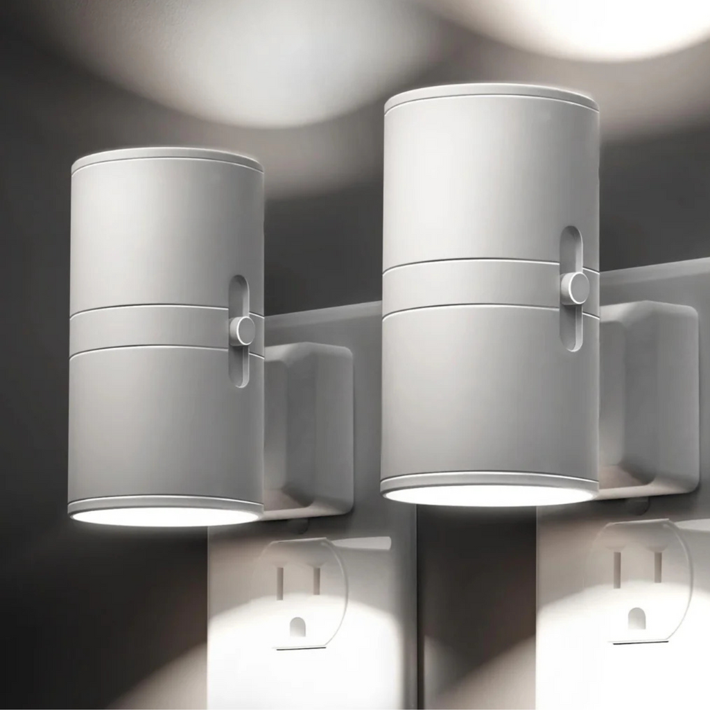 Noční světlo v designu Bauhaus NightLuxe – stmívatelné LED noční světlo se soumrakovým senzorem, teplá bílá 3000K, do chodby a ložnice