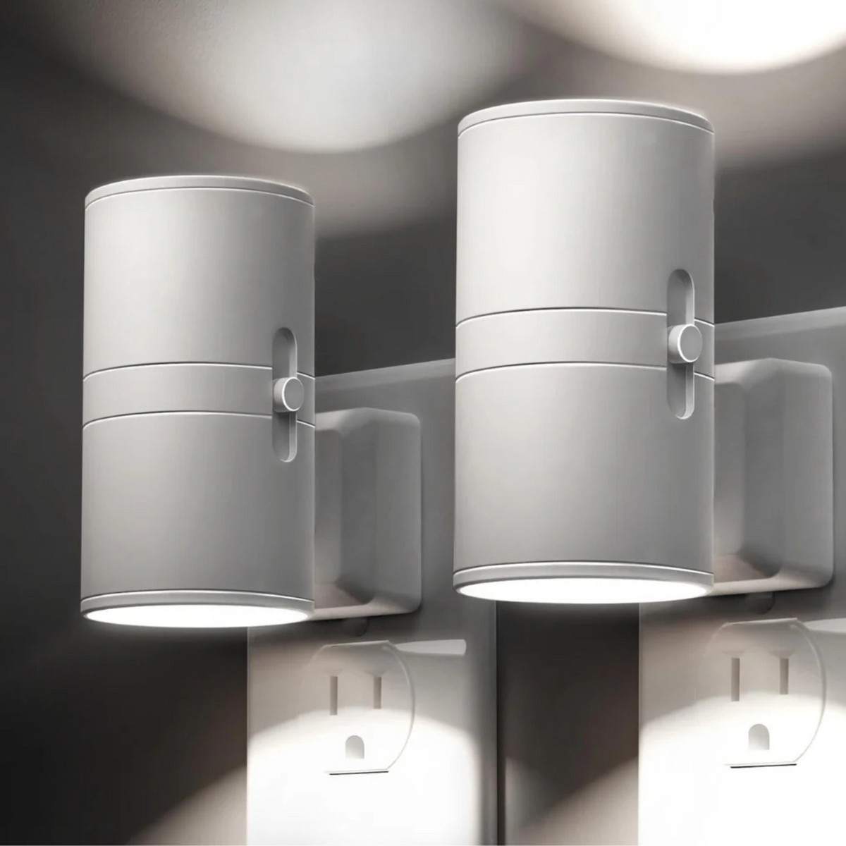 Noční světlo v designu Bauhaus NightLuxe – stmívatelné LED noční světlo se soumrakovým senzorem, teplá bílá 3000K, do chodby a ložnice