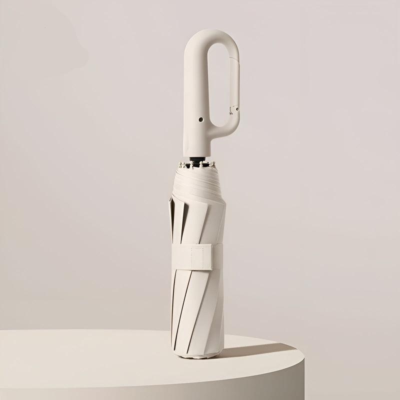 NOUVEAU RICHE Wetterschirm für Wind und Regen – Sturmfester Regenschirm mit Automatik Auf/Zu, Kompakter Taschenschirm, 5 Farben Beige