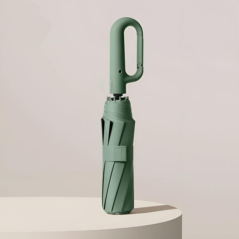 NOUVEAU RICHE Wetterschirm für Wind und Regen – Sturmfester Regenschirm mit Automatik Auf/Zu, Kompakter Taschenschirm, 5 Farben Grün