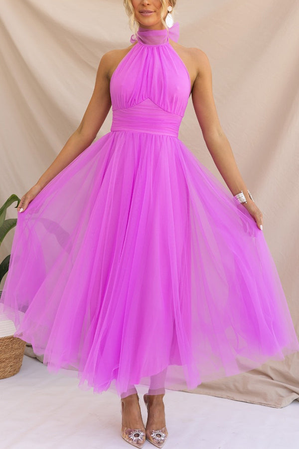 NOUVEAU RICHE Strahlendes Tüllkleid Für Anlässe Mit Weichem Überzug