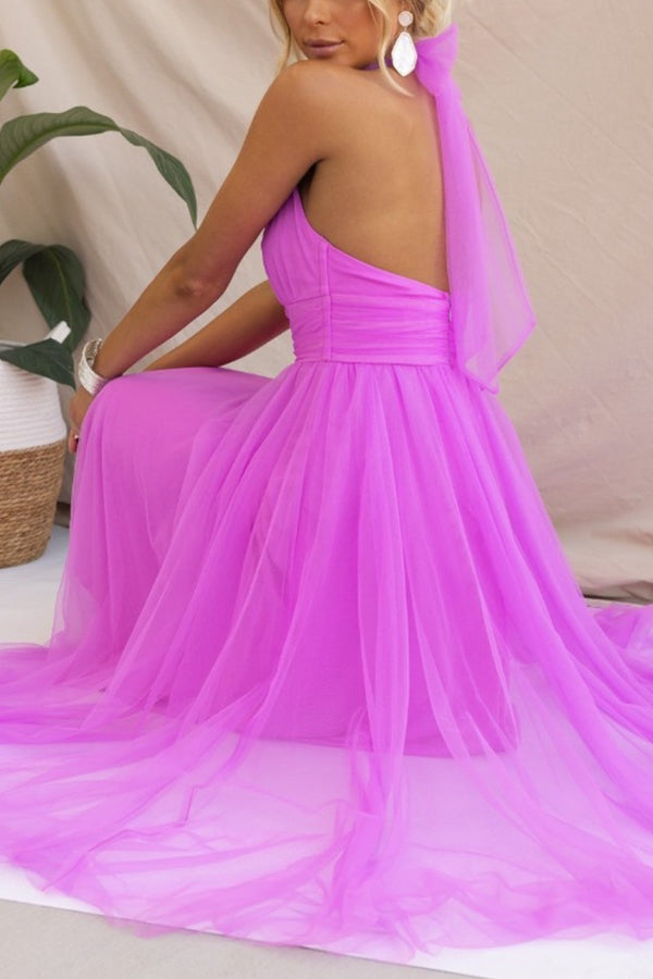 NOUVEAU RICHE Strahlendes Tüllkleid Für Anlässe Mit Weichem Überzug