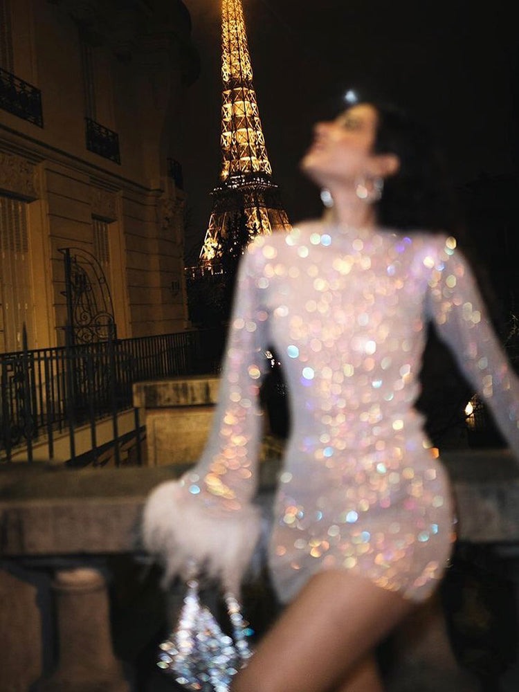 NOUVEAU RICHE Strahlendes Kleid Celeste Aus Schimmerndem Stoff Für Besondere Anlässe Mit Stilvollem Schnitt
