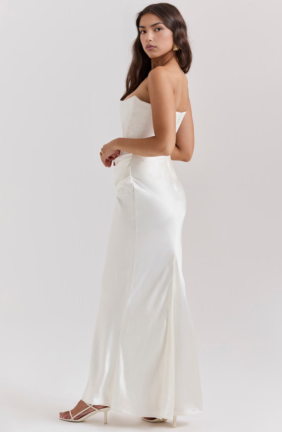 NOUVEAU RICHE Strapless Maxikleid Mit Korsett Oberteil Für Anlässe